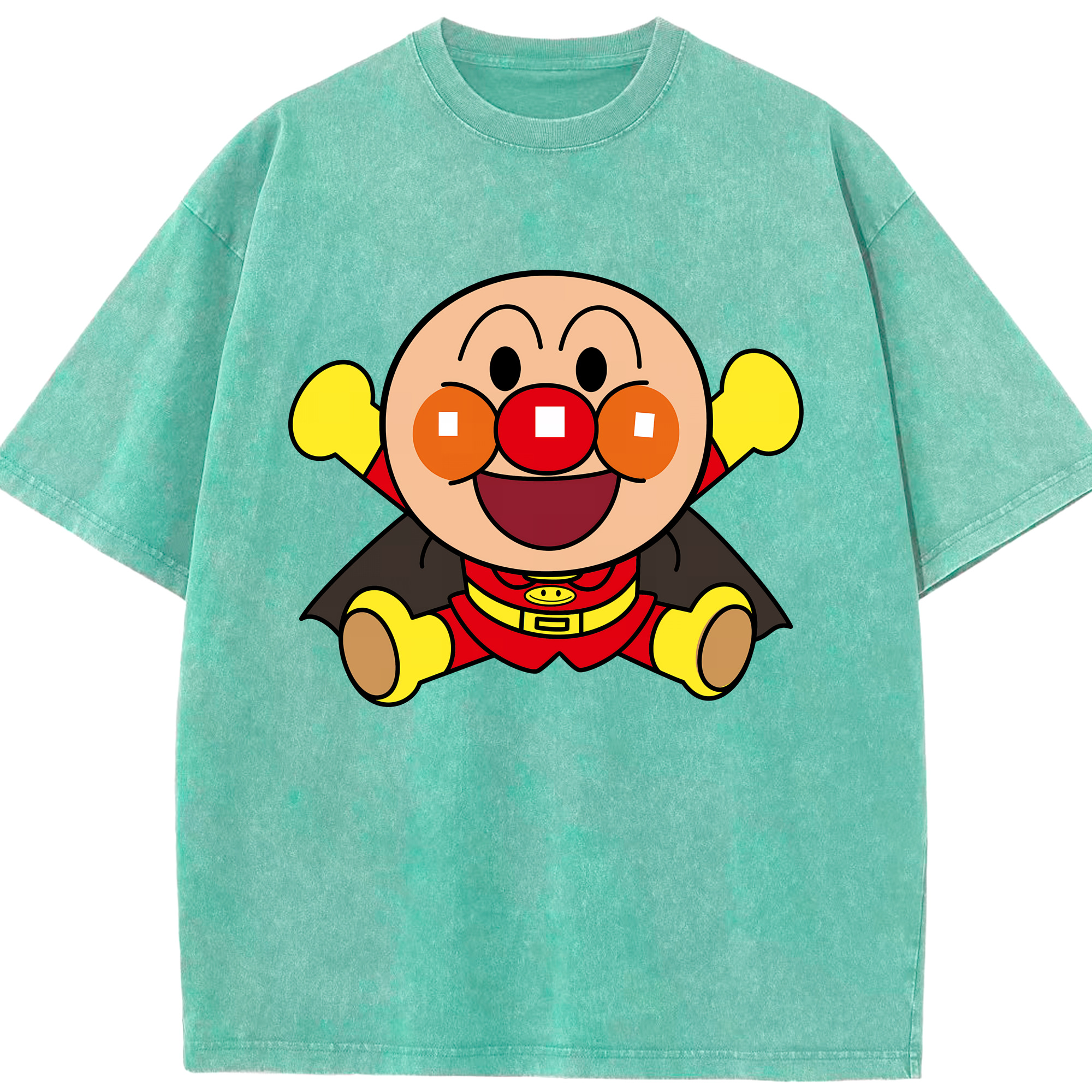 （画像用） アンパンマン Anpanman 綿100% ヴィンテージ風 半袖Tシャツ（フロントプリント）